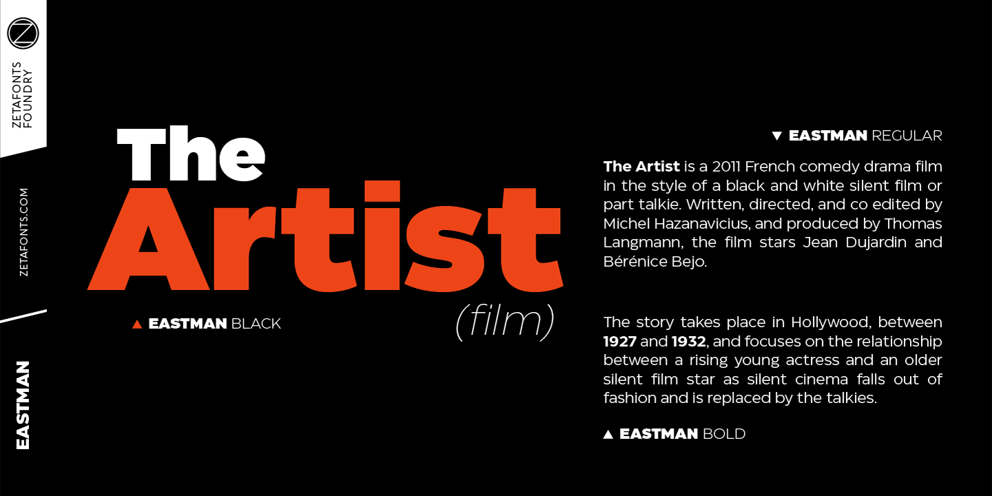 Eastman Black Italic Font preview
